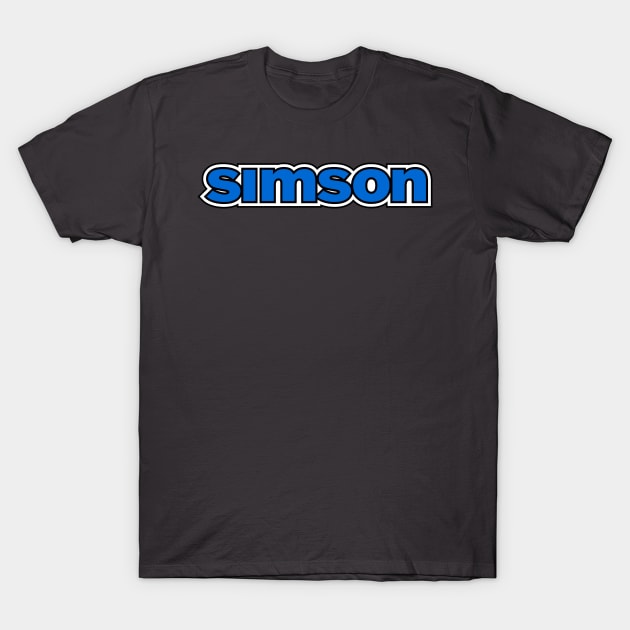 Simson logo (blue) T-Shirt by GetThatCar